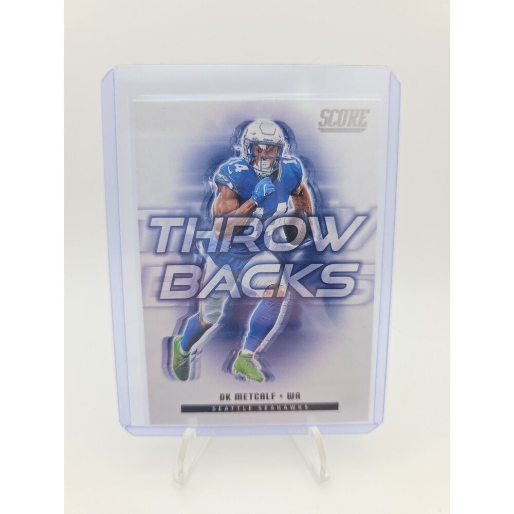 2025 Panini Score Football #15 DK Metcalf Throw Backs Insert Seattle Seahawks